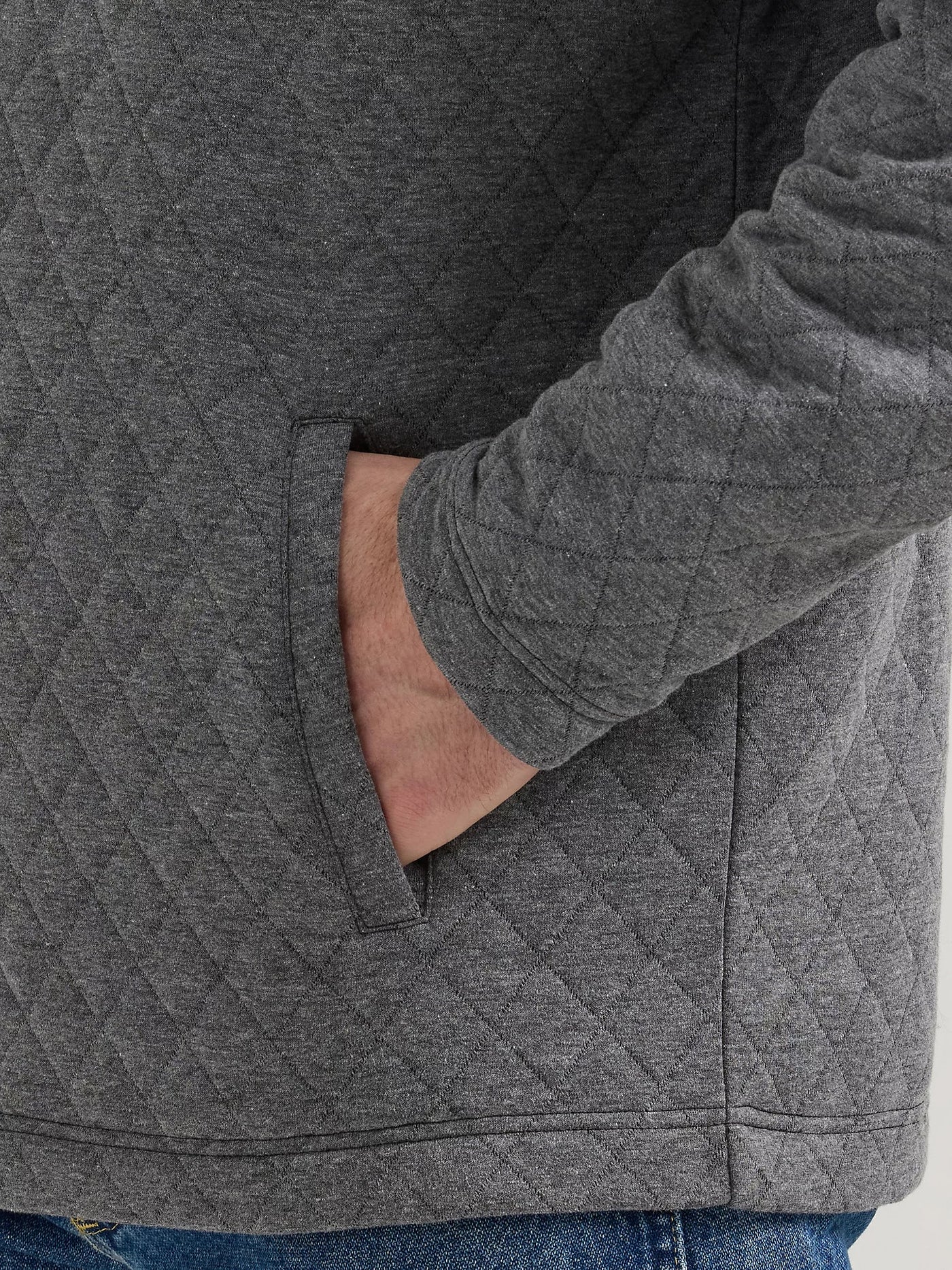 Wrangler 112352749 Charcoal George Strait Quarter - Zip Quilted Pullover Charcoal - Southern Soule Designs