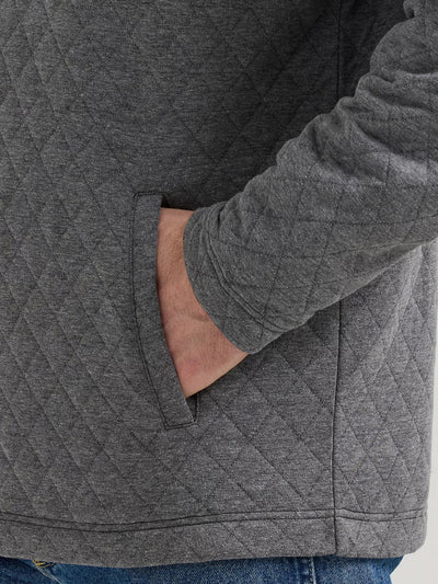 Wrangler 112352749 Charcoal George Strait Quarter - Zip Quilted Pullover Charcoal - Southern Soule Designs