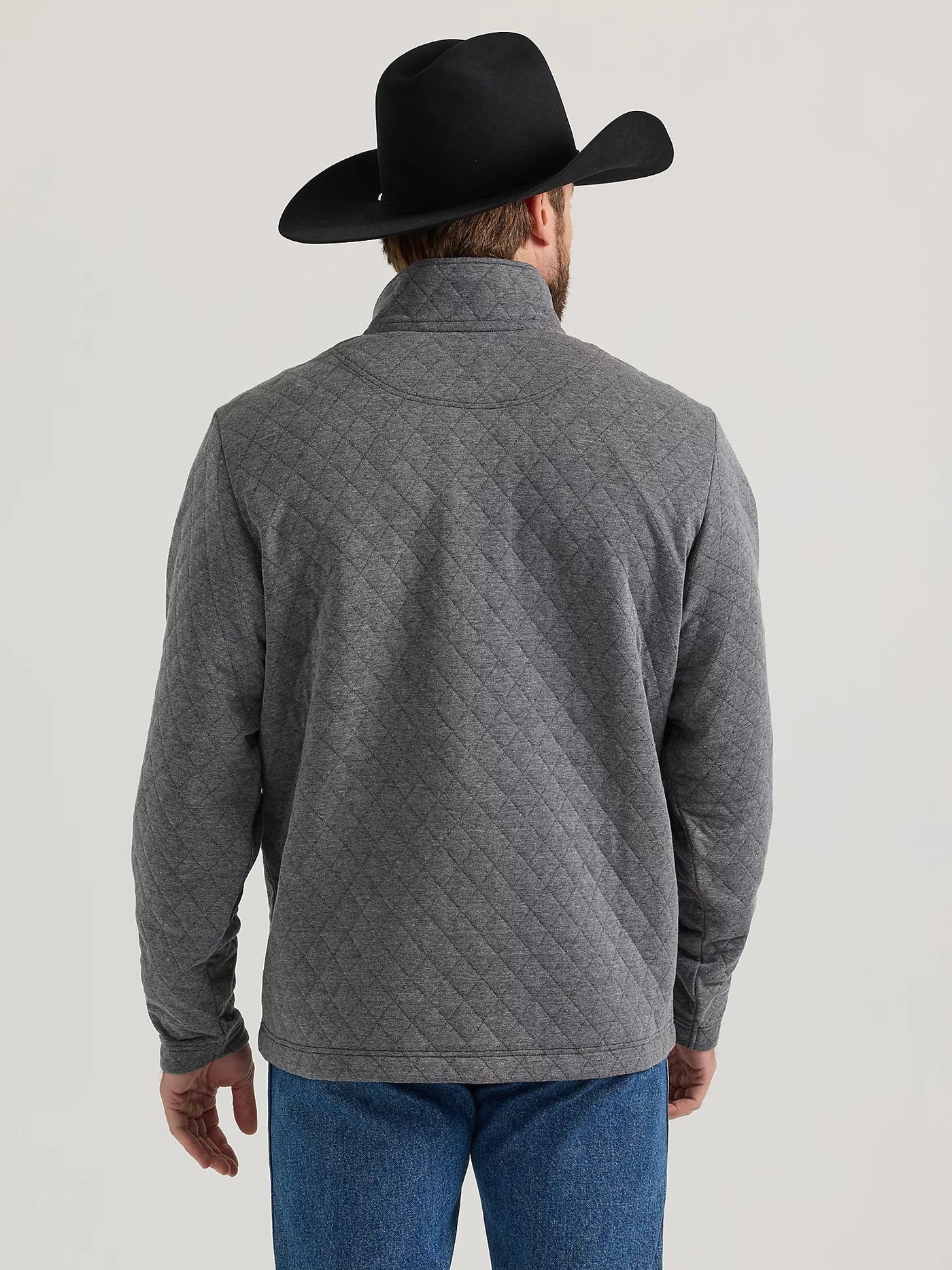 Wrangler 112352749 Charcoal George Strait Quarter - Zip Quilted Pullover Charcoal - Southern Soule Designs