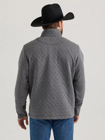 Wrangler 112352749 Charcoal George Strait Quarter - Zip Quilted Pullover Charcoal - Southern Soule Designs