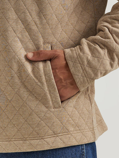 Wrangler 112352750 Taupe George Strait Quarter - Zip Quilted Pullover - Southern Soule Designs