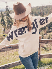 Wrangler Bold Logo Hoodie White 112353129 - Southern Soule Designs