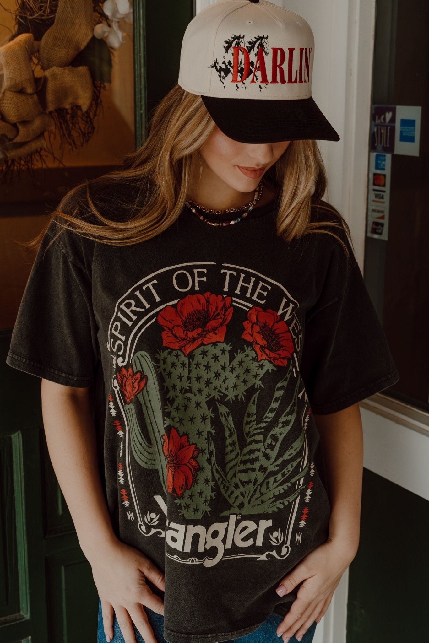 Wrangler Cactus Flowers Oversized Tee 112354382 - Southern Soule Designs