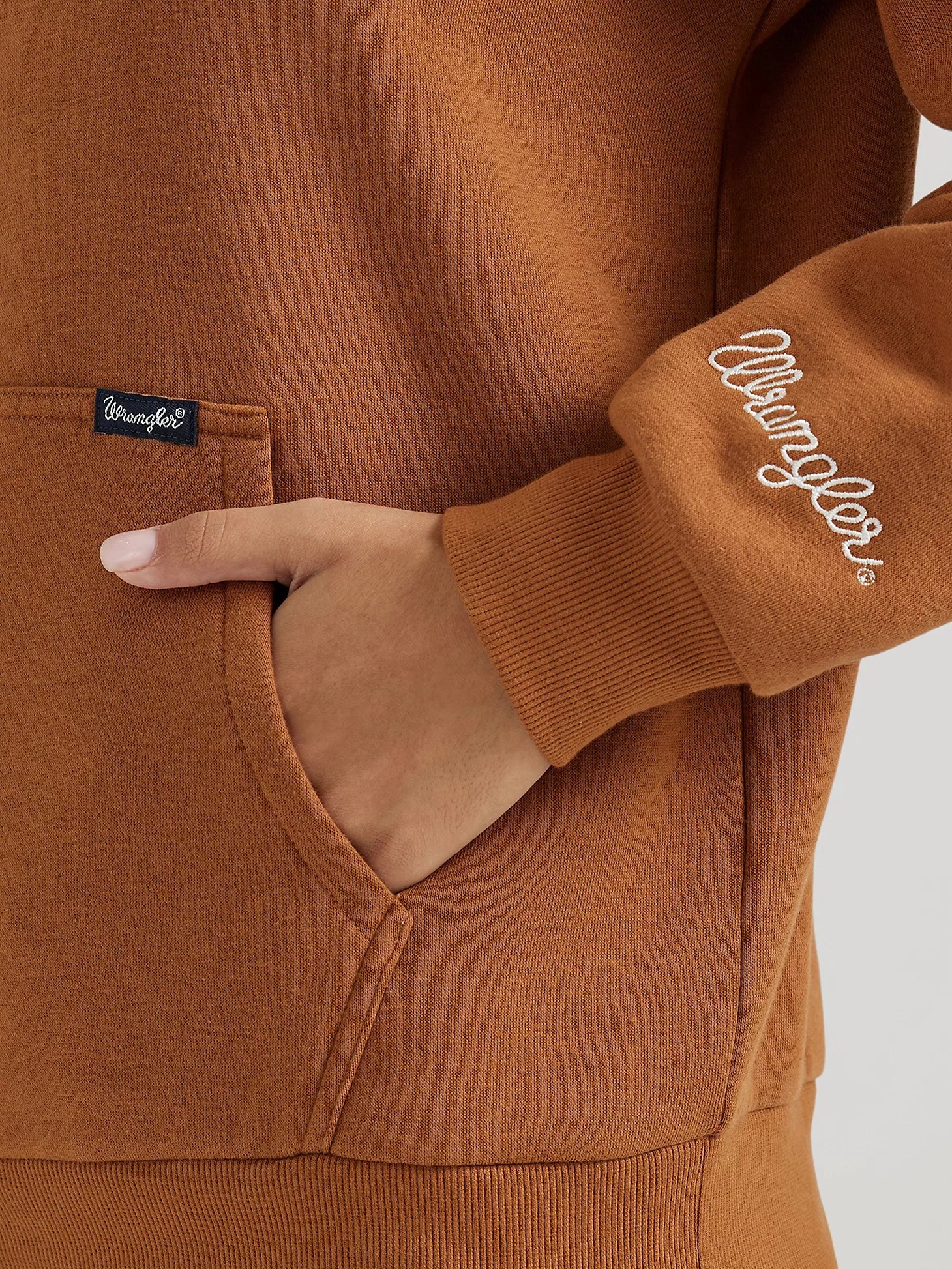 Wrangler Western Stitch Quarter Zip Sweatshirt Brown 112356689 - Southern Soule Designs