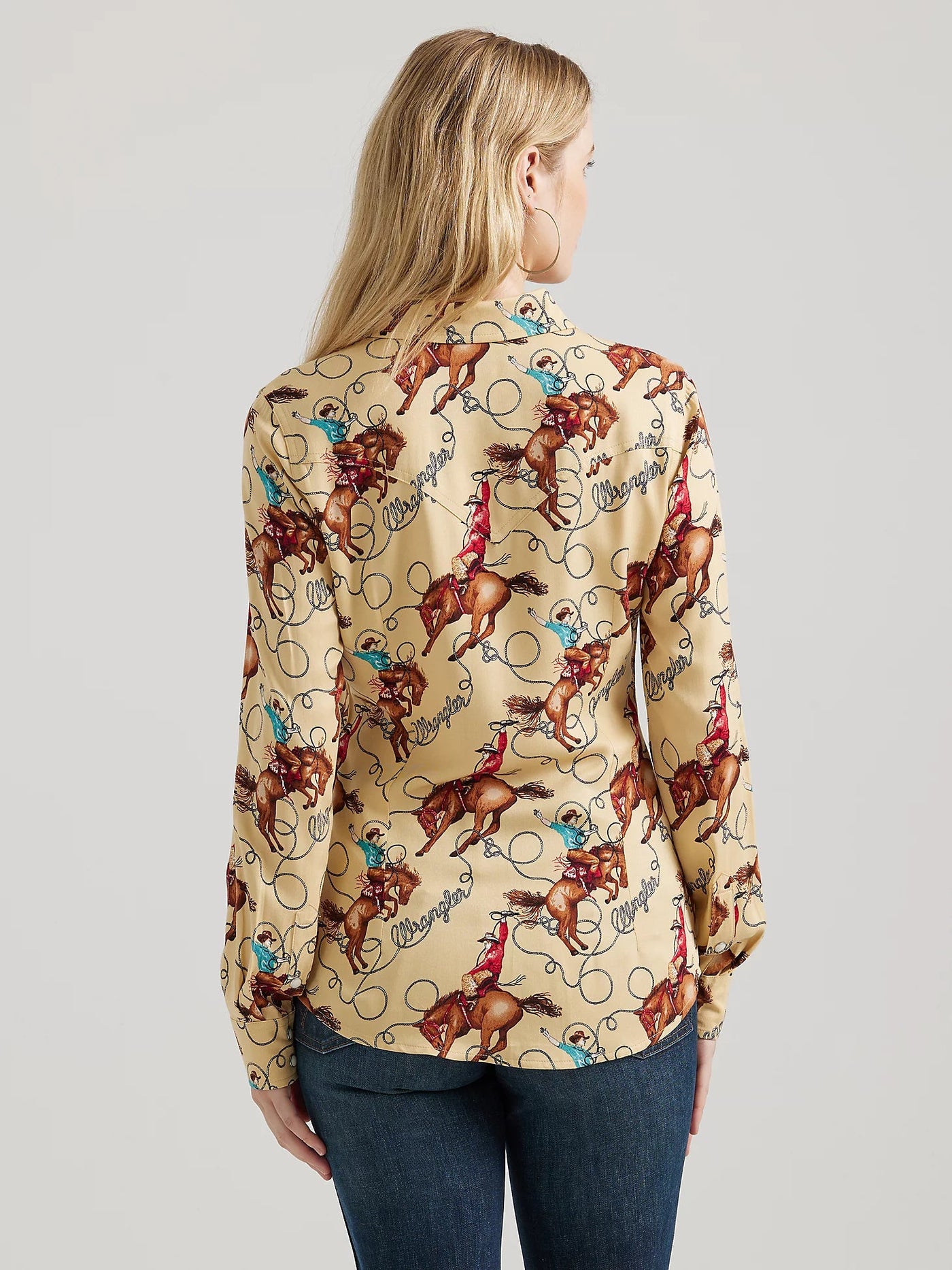 Wrangler WMS Tan Long Sleeve Snap 112356642 - Southern Soule Designs