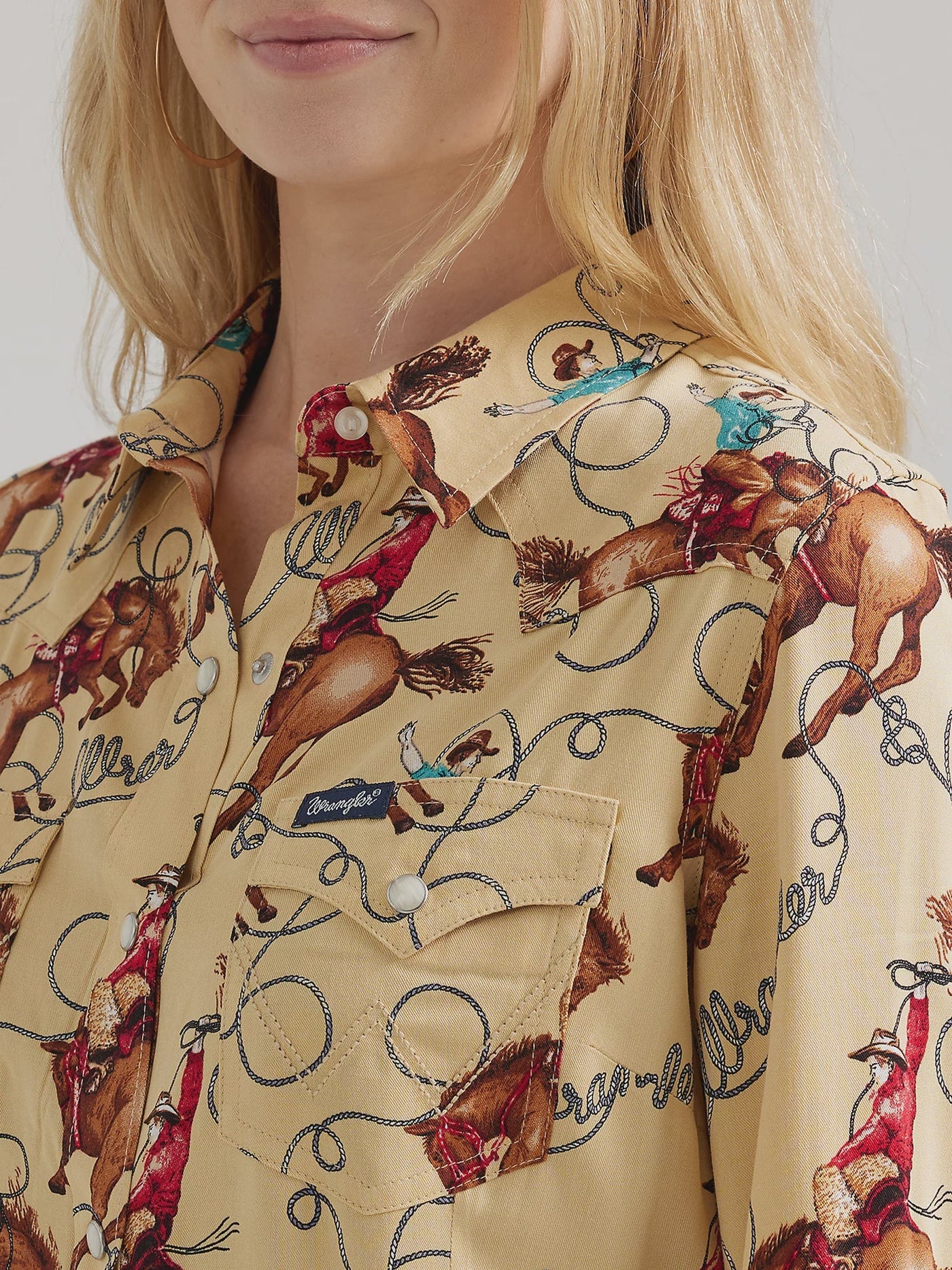 Wrangler WMS Tan Long Sleeve Snap 112356642 - Southern Soule Designs