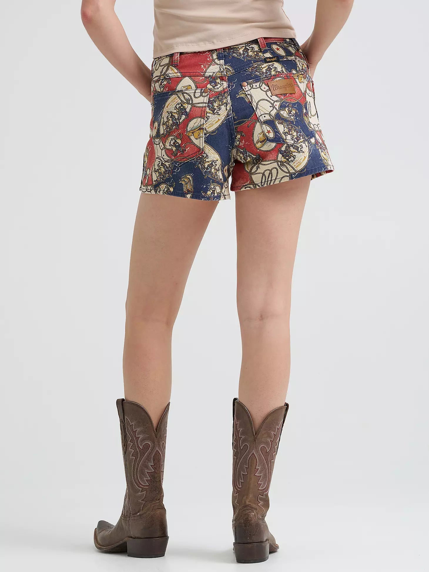 Wrangler Women's Cowboy Print Shorts Rodeo 112373441 - Southern Soule Designs