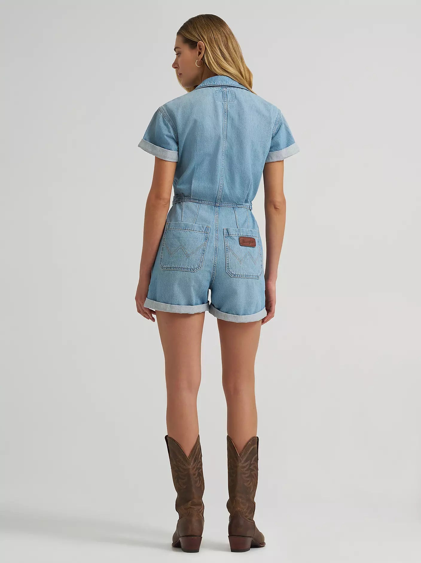 Wrangler Women's Denim Snap Utility Romper 112379510 - Southern Soule Designs