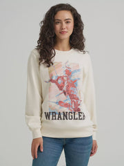 Wrangler Women's Graphic Crew Sweatshirt White 112368905 - Southern Soule Designs