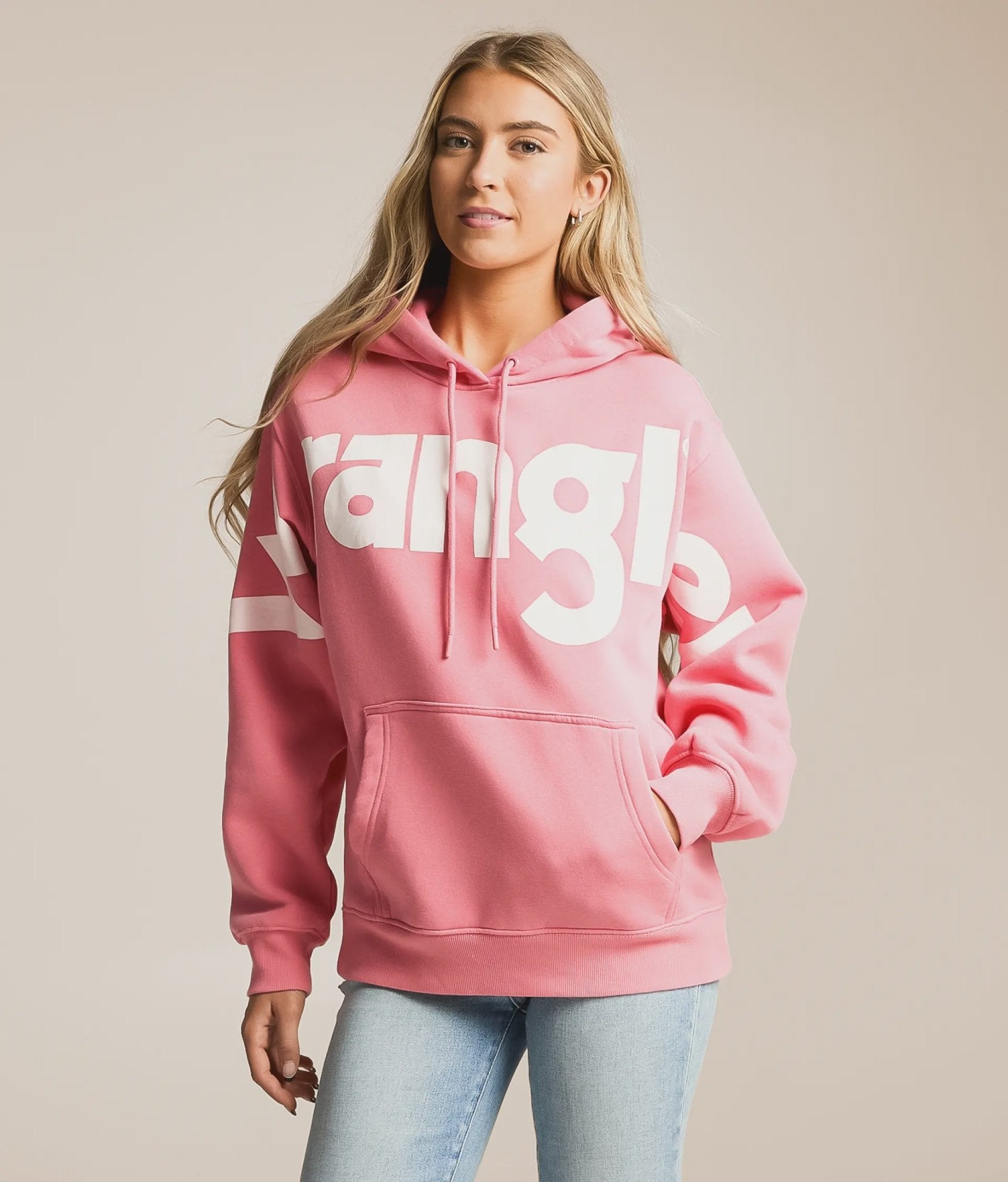 Wrangler Women's Logo Hoodie Pink 112374790 - Southern Soule Designs