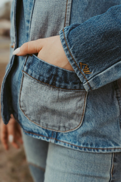 Wrangler X Lainey Wilson Patchwork Blazer in Patchwork Blue 112360673 - Southern Soule Designs