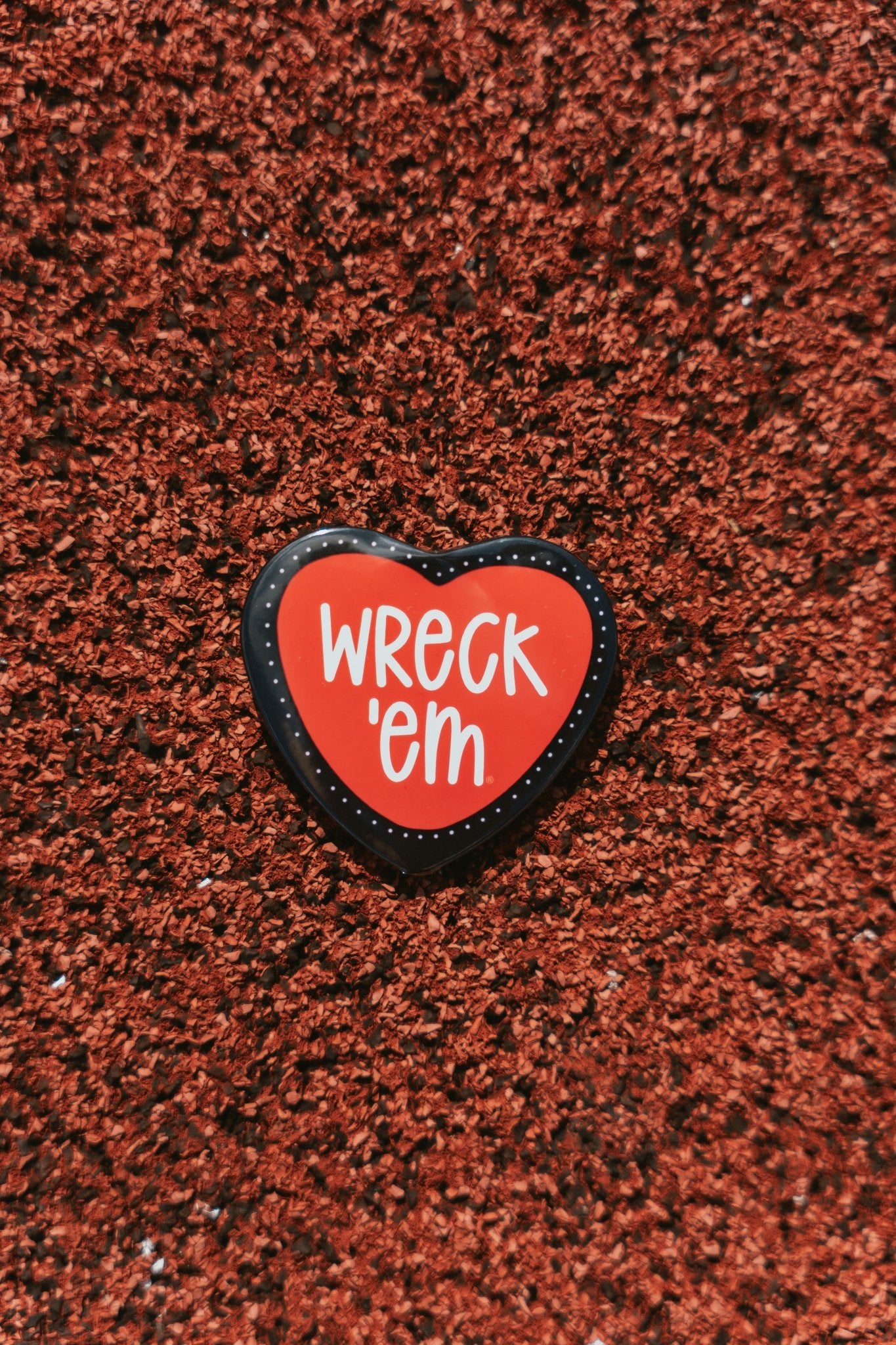 Wreck 'Em Heart Button - Southern Soule Designs