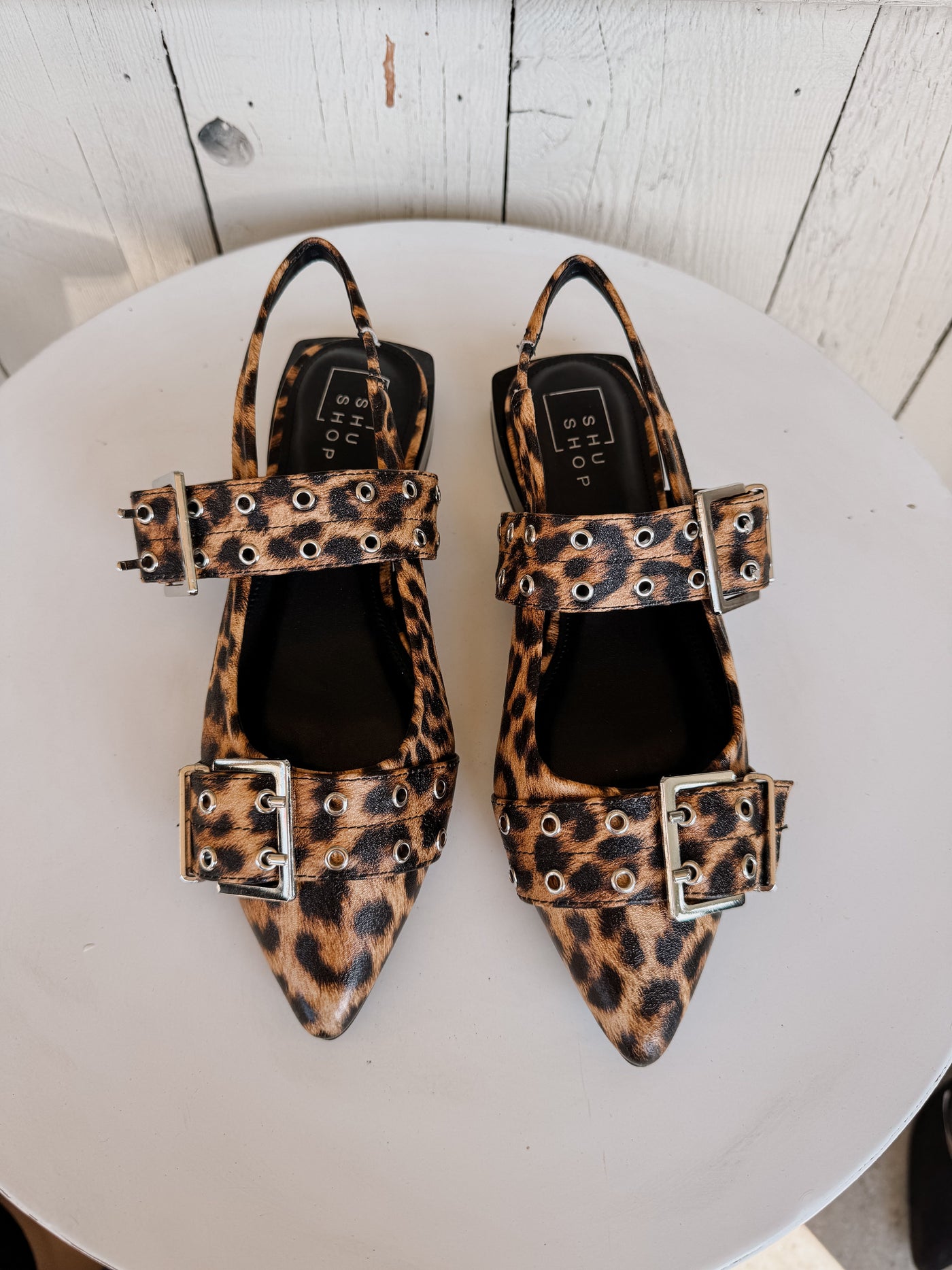 Angela Leopard Print Flat