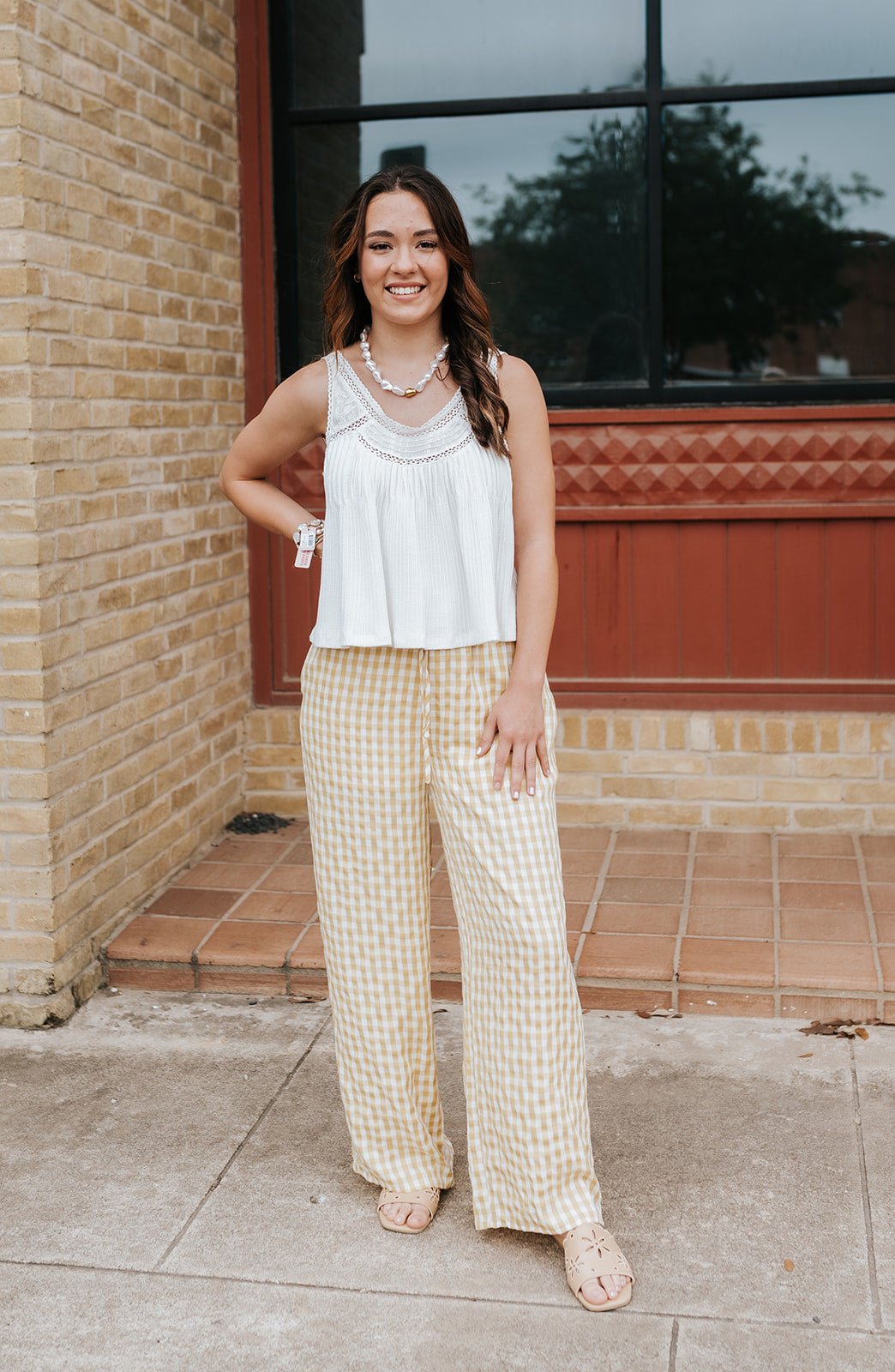 Yellow Gingham Drawstring Pants BP6639-K – Southern Soule Designs