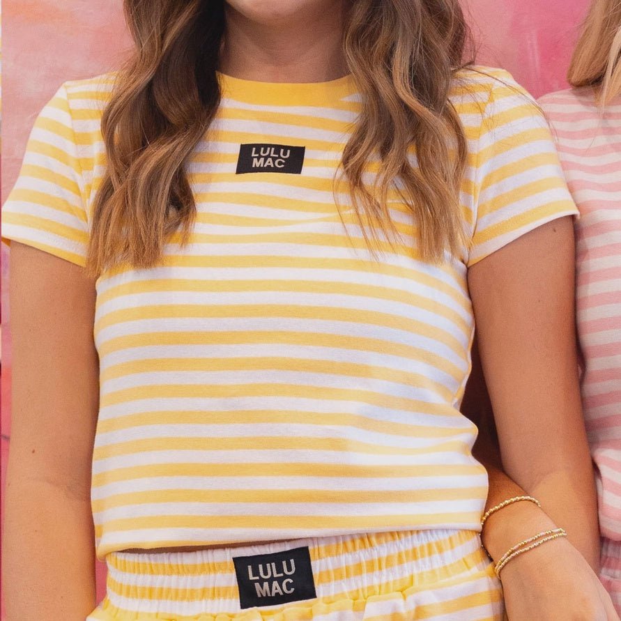 Yellow Stripe Baby Doll Top - Southern Soule Designs