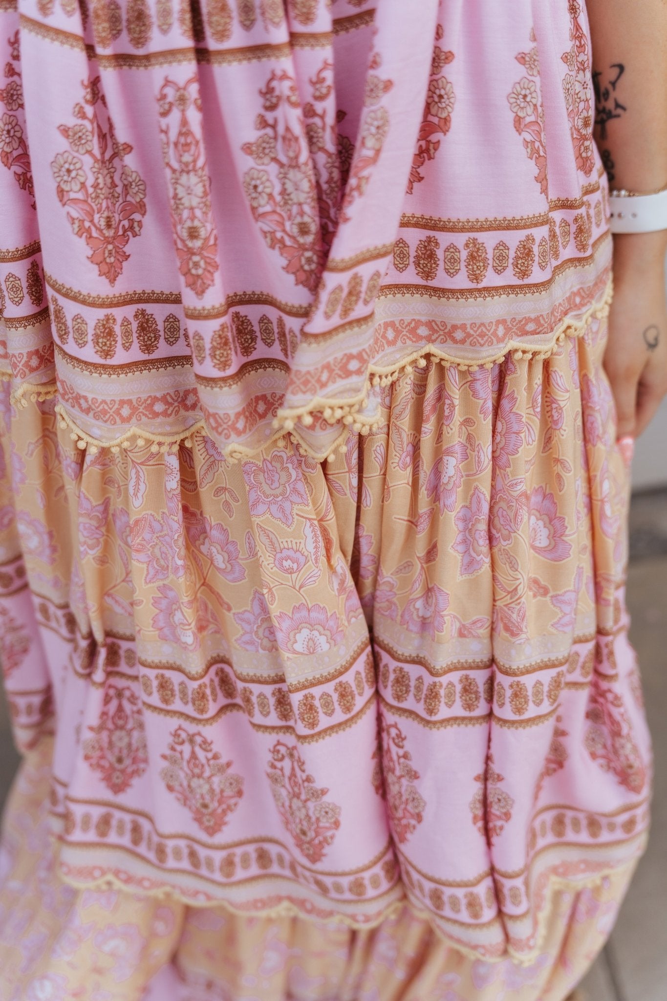 Yellow Tiered Maxi Dress ID7063 - Southern Soule Designs