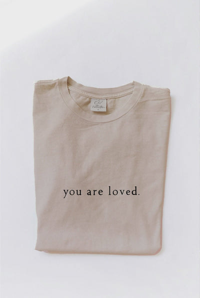 You are Loved Lt. Tan Tee - Southern Soule Designs