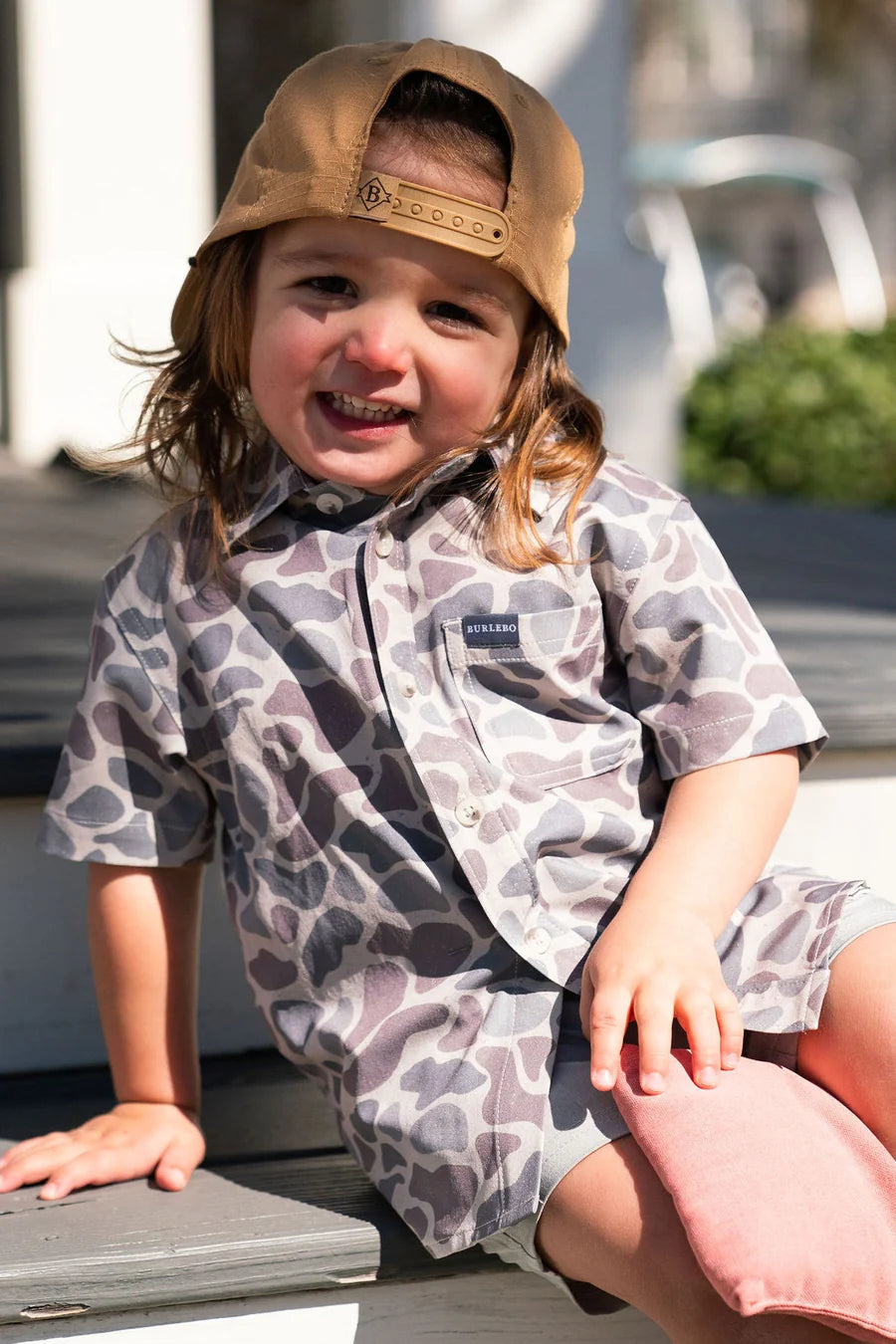Burlebo Youth Classic Deer Camo Button Up