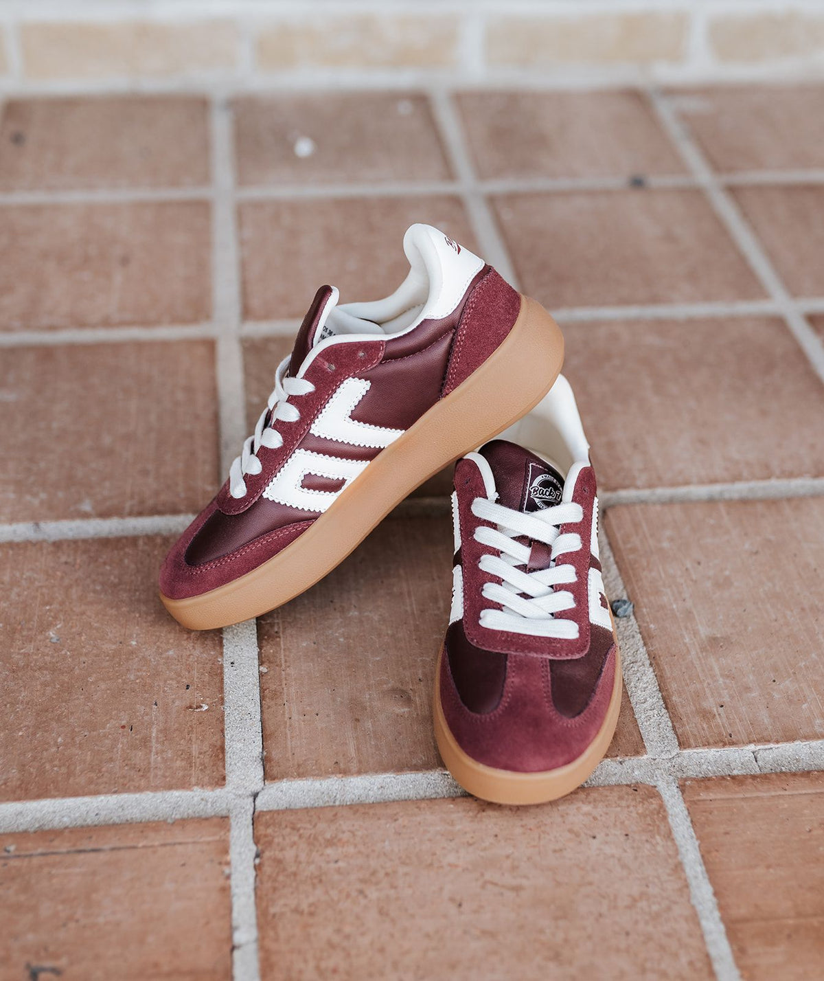 Brooklyn W26 in Wine Butter Platform Sneakers