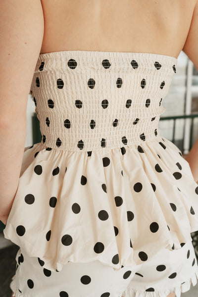 Natural Paige Polka Dot Blouse S1697T-1