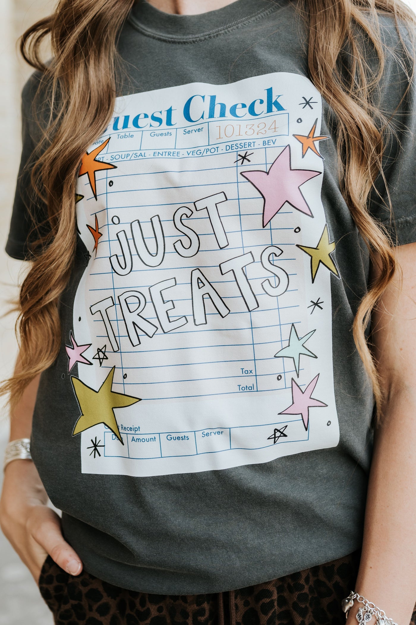 Just Treats Charcoal Graphic Tee