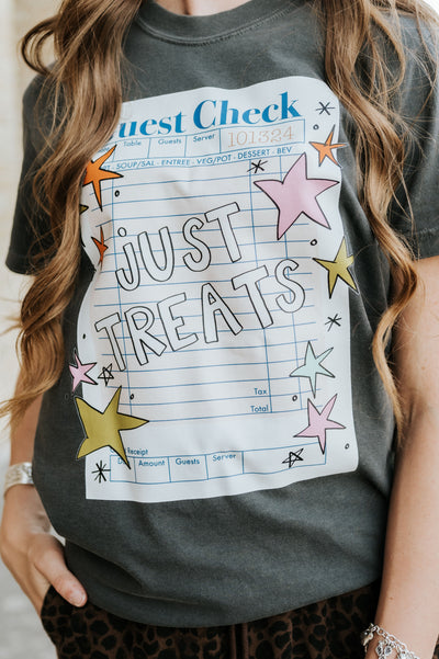Just Treats Charcoal Graphic Tee
