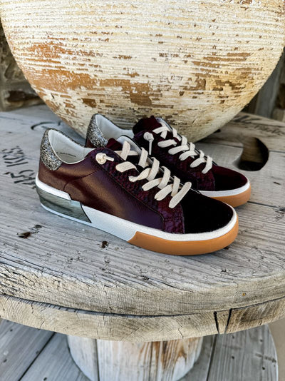 Zina Burgundy Crinkle Patent - Southern Soule Designs