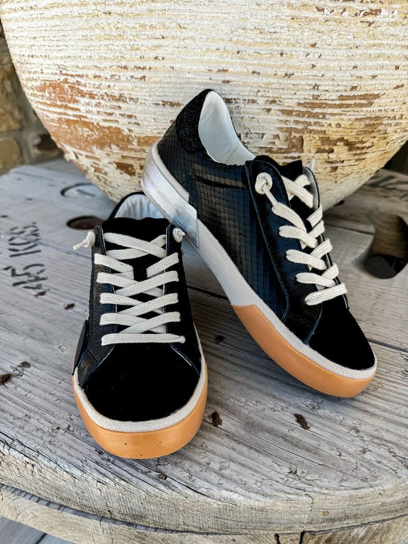 Zina Onyx Embossed Leather - Southern Soule Designs