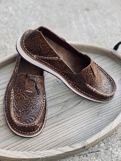 Ariat WMS Cruiser Brown Floral Embossed