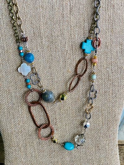 Julio Designs Hispaniola Eclectic Beads/Charm Necklace