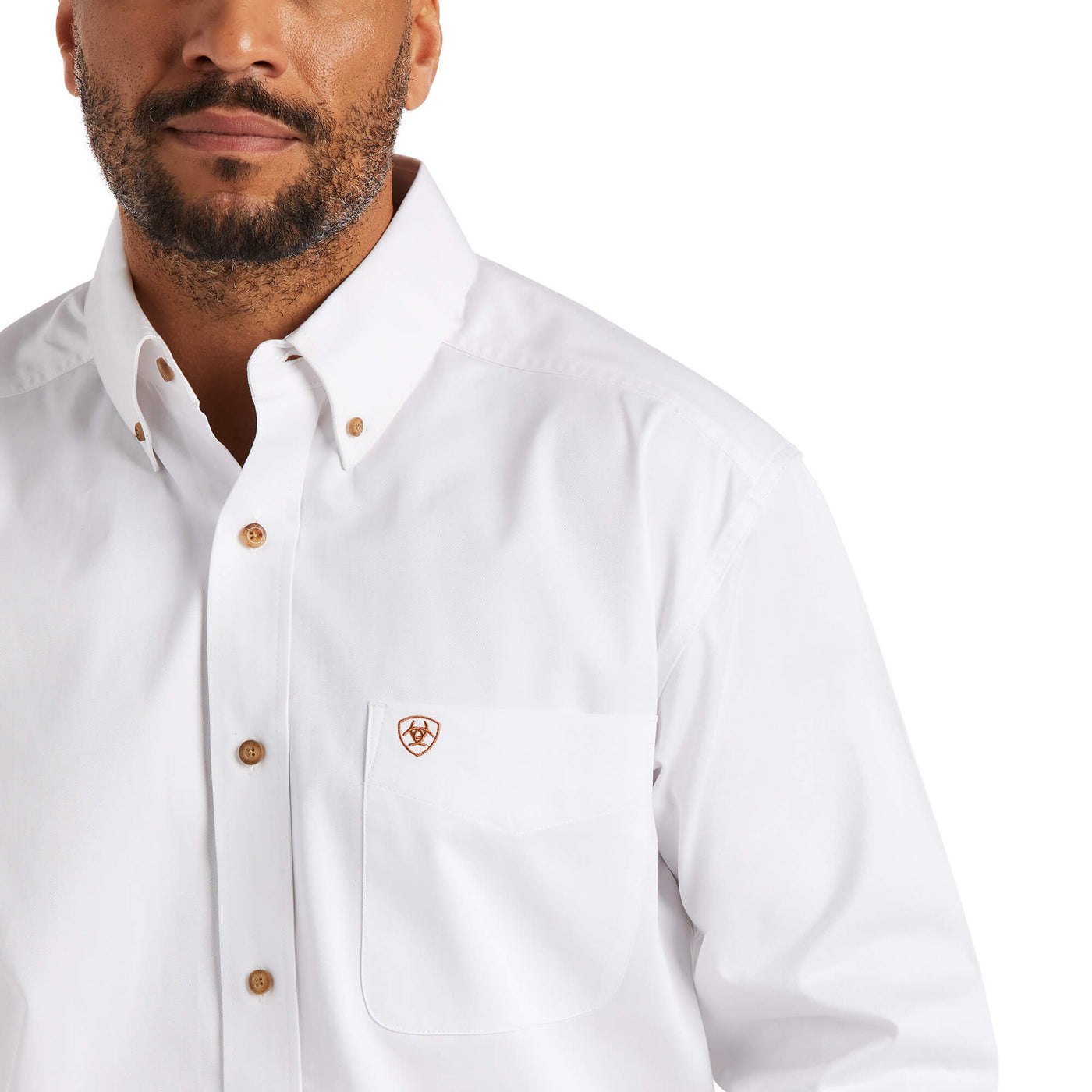 Ariat MNS Solid Twill White Shirt