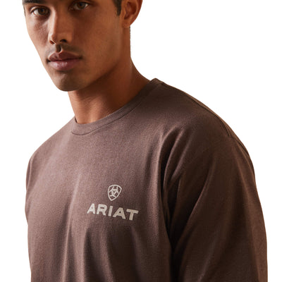 MNS Ariat Patch Brown T-Shirt