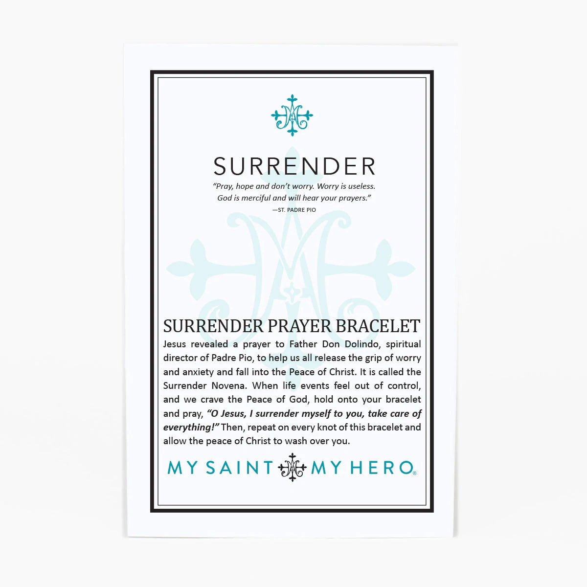 Surrender Prayer Bracelet by My Saint My Hero