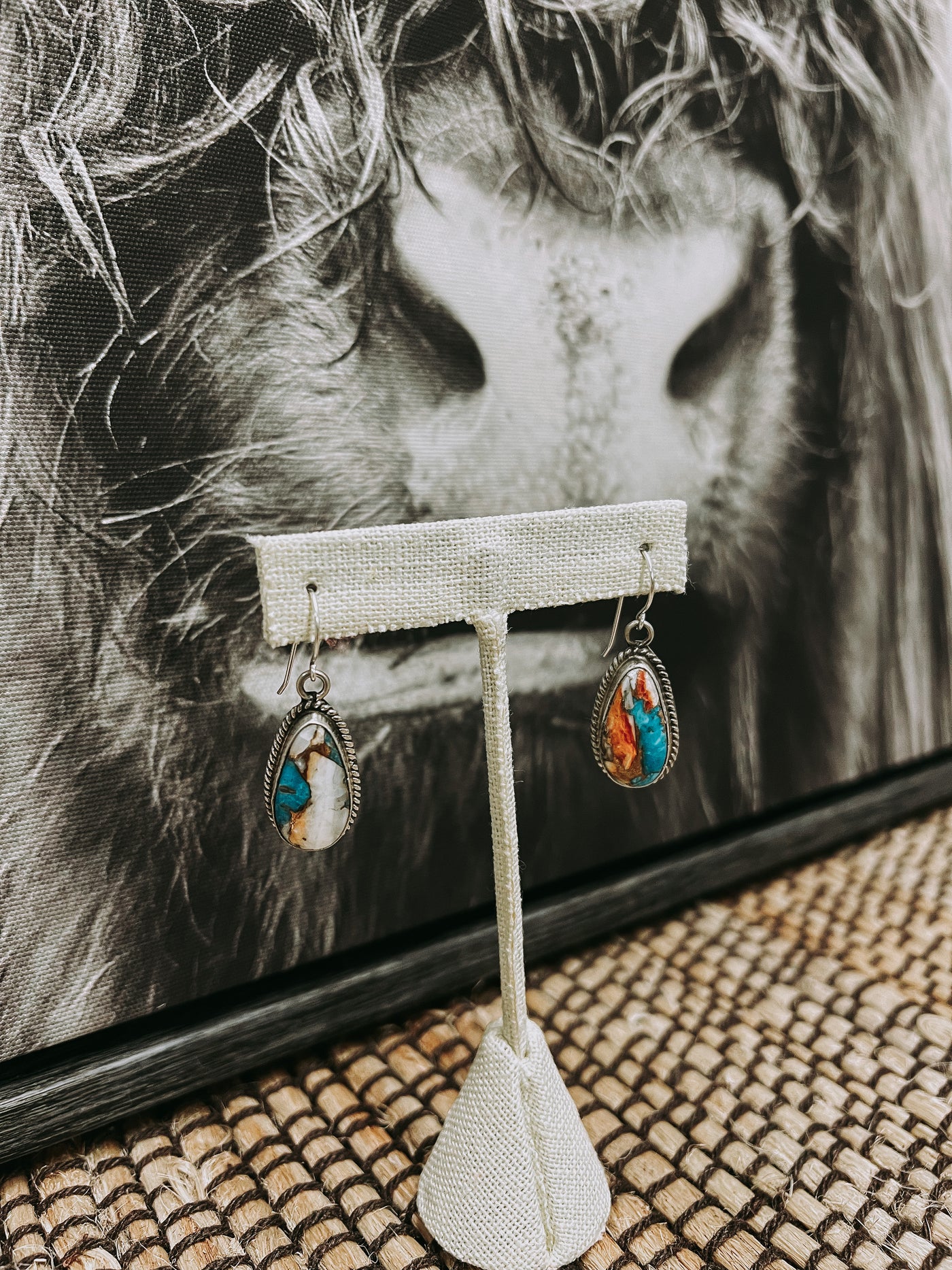 Elouise Kee Turquoise Spiny Earring