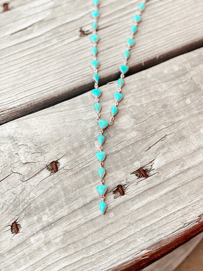 Turquoise Y Teardrop Necklace
