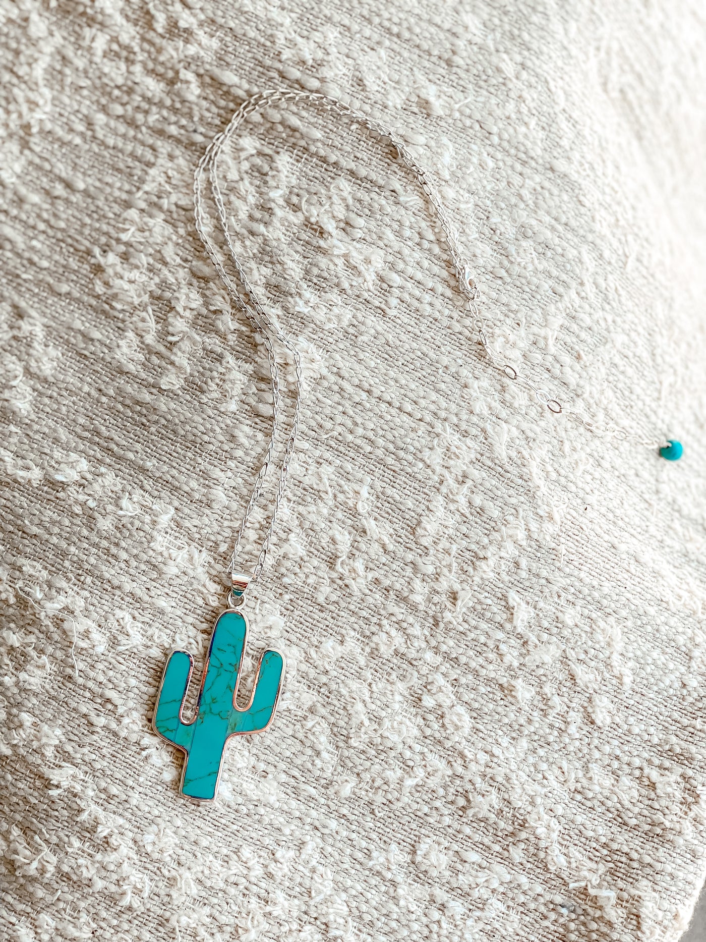 Sterling Cactus Turq Necklace