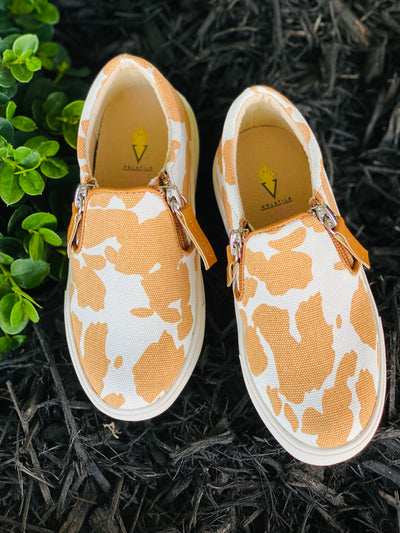 Kids Printed Cow Canvas Shoe