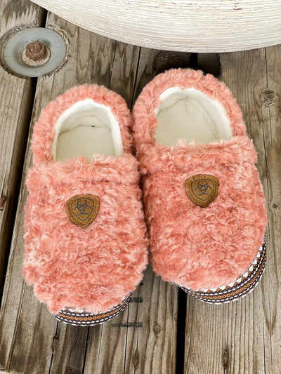 Ariat Pink Girls Snuggle Slippers