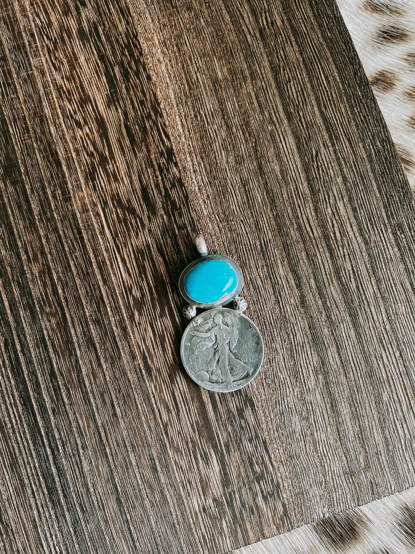 Tony Yazzie Silvercoin Pendent