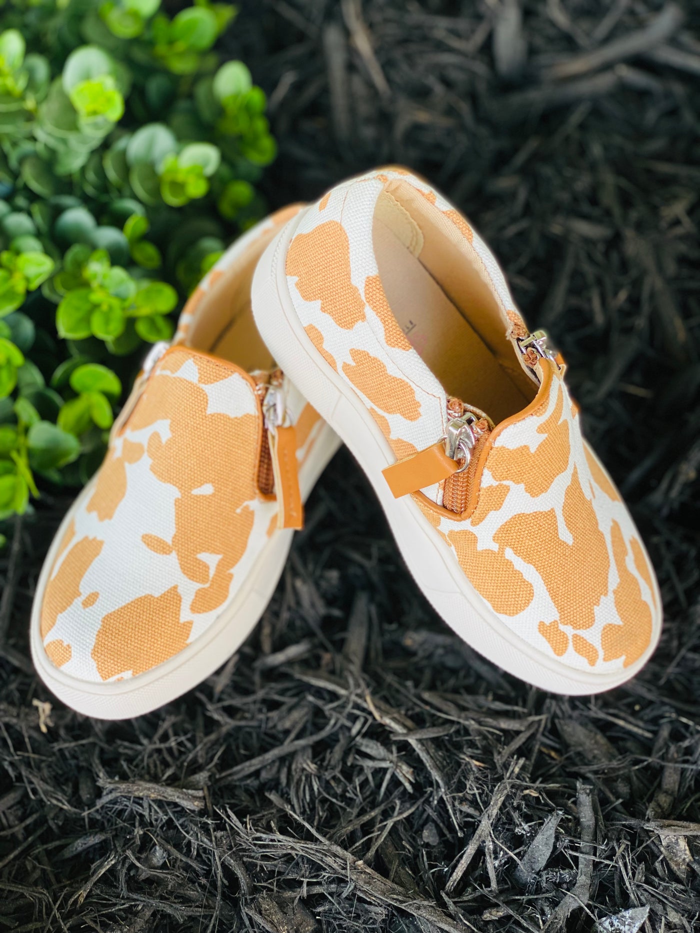 Kids Printed Cow Canvas Shoe