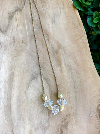 Julio Designs Adelaide Gold Crystal Necklace