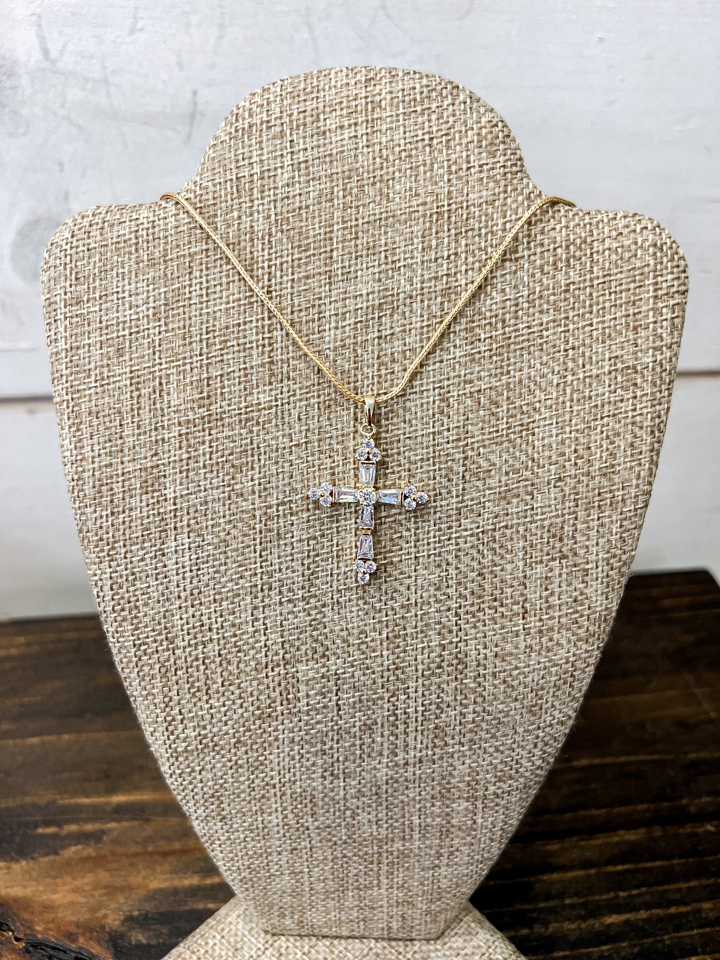Kinsey Designs Jaime Cross Necklace Gold