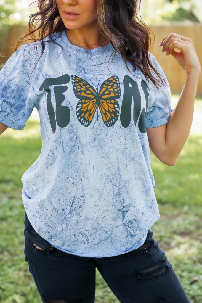 Blue Texas Butterfly T-shirt