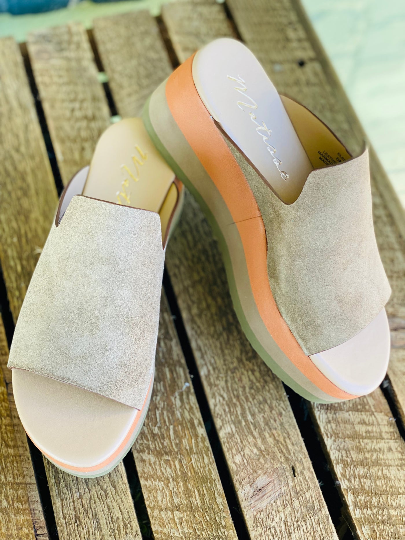 Elsie Taupe Two Tone Sandal