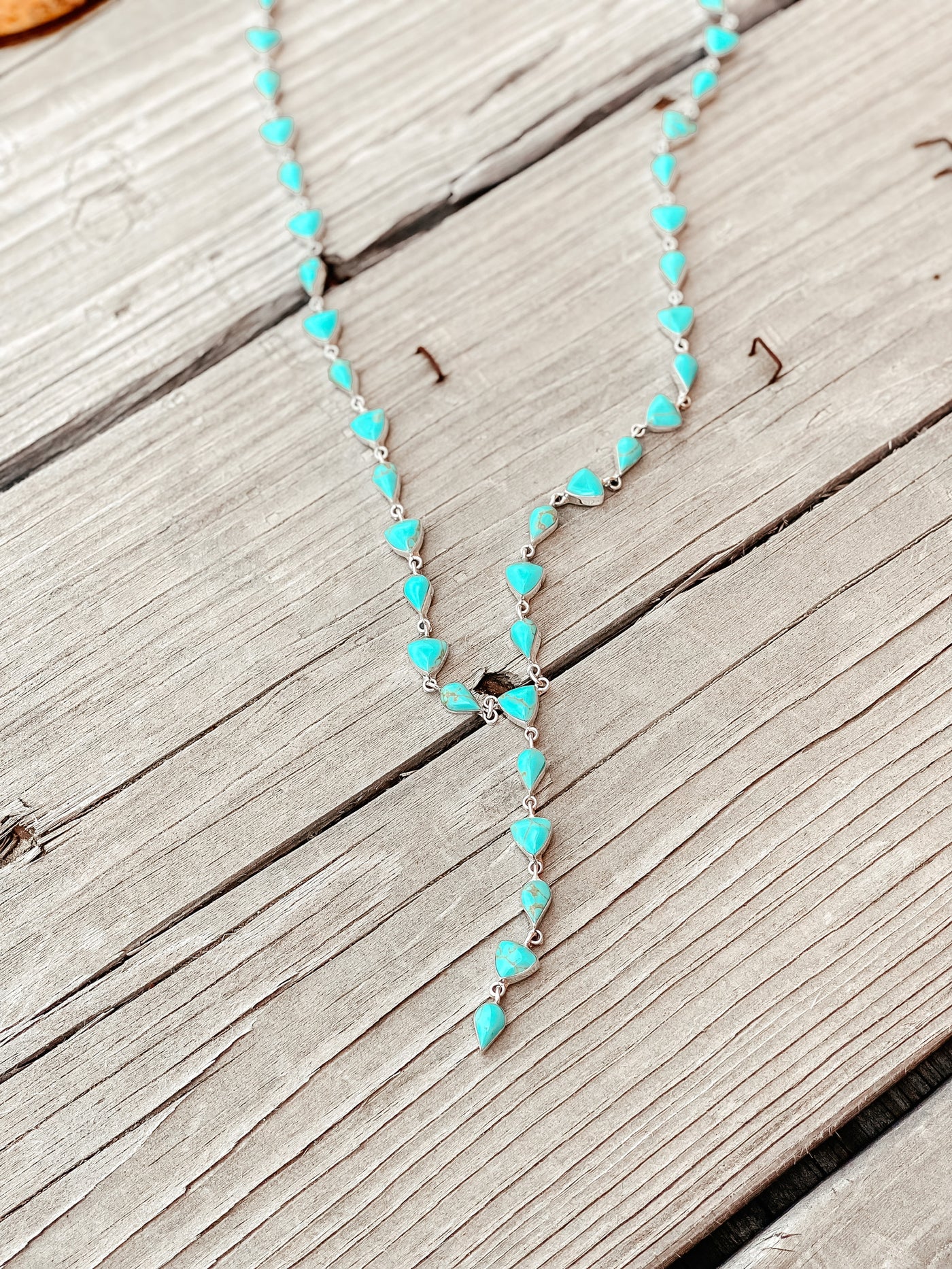 Turquoise Y Teardrop Necklace