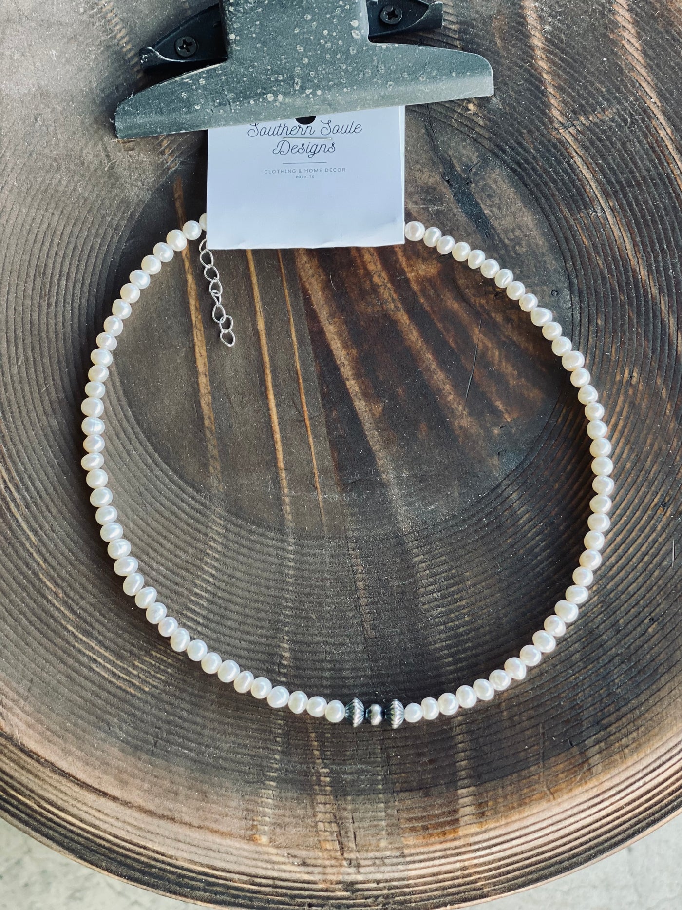 Freshwater Pearl & Silver Pearl Necklace