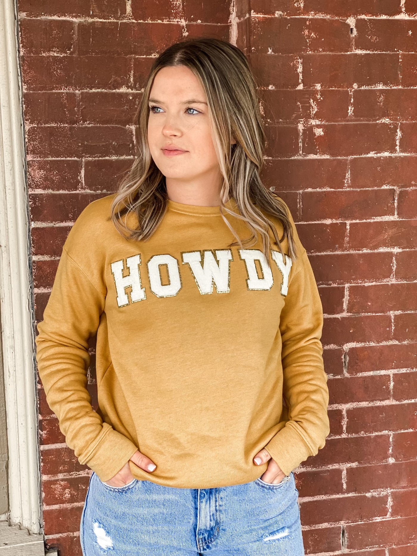 Howdy Sweatshirt - Mustard