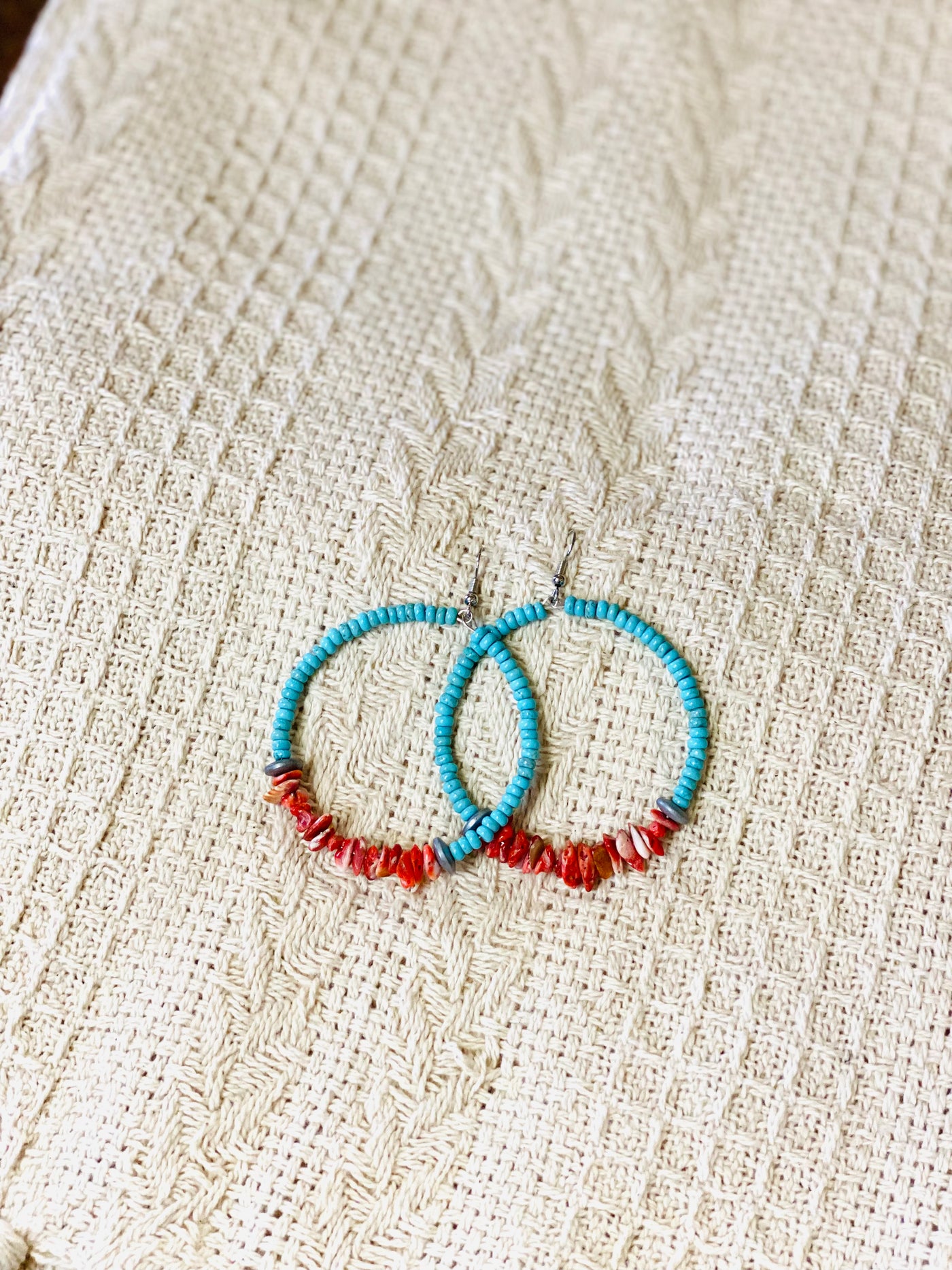 Turquoise & Spiny Hoops