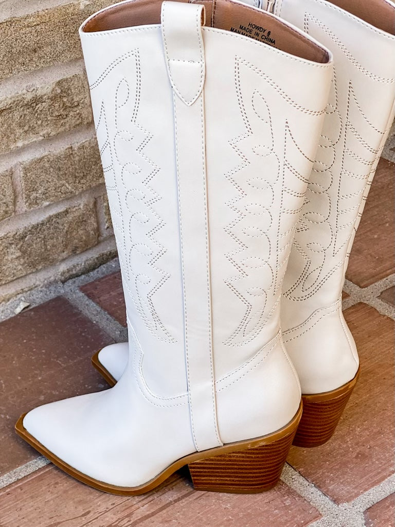 Corky’s Howdy Winter White Tall Boot