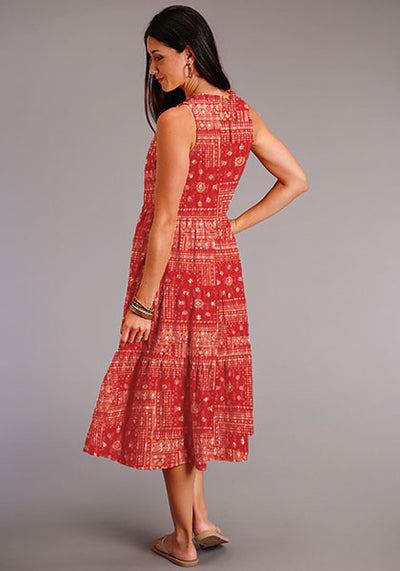 Stetson Red Bandana Patchwork Dress